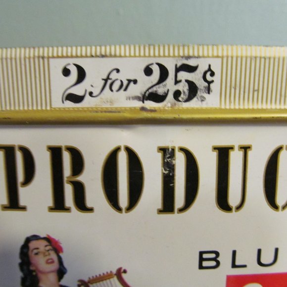 Vtg El Producto Blunt Cigar Tin 2 for 25 Cents Cigar Tobacco Tin w Lid - Empty - Picture 10 of 16